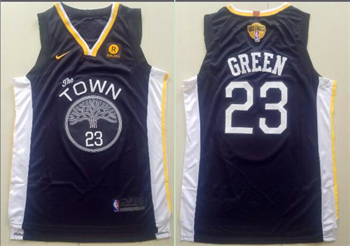 Warriors #23  Draymond Green Black City Edition 2018 NBA Finals Nike Swingman Jersey
