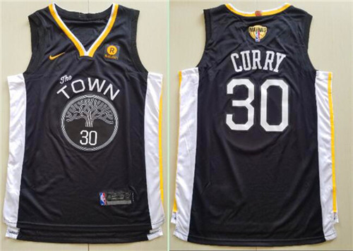 Warriors #30 Stephen Curry Black City Edition 2018 NBA Finals Nike Swingman Jersey