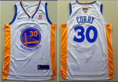 Warriors #30 Stephen Curry White City Edition 2018 NBA Finals Nike Swingman Jersey