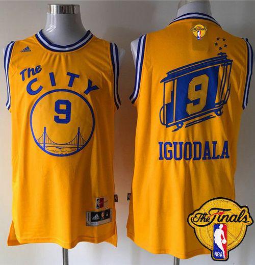 Warriors #9 Andre Iguodala Gold Throwback The City The Finals Patch Stitched NBA Jersey Warriors #9 Andre Iguodala Gold Throwback The City The Finals Patch Stitched NBA Jersey