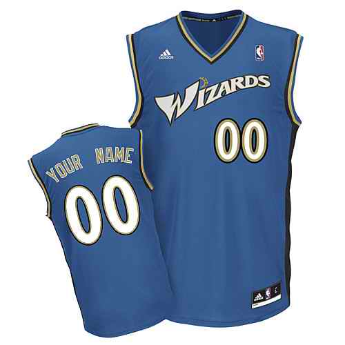 Washington Wizards Youth Custom Blue V-Neck Jersey