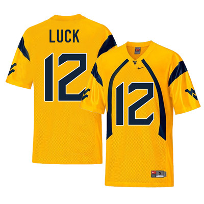 West Virginia Mountaineers 12 Oliver Luck Gold College Football Jersey West Virginia Mountaineers 12 Oliver Luck Gold College Football Jersey