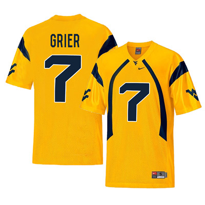 West Virginia Mountaineers 7 Will Grier Gold College Football Jersey West Virginia Mountaineers 7 Will Grier Gold College Football Jersey