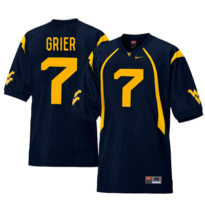 West Virginia Mountaineers 7 Will Grier Navy College Football Jersey West Virginia Mountaineers 7 Will Grier Navy College Football Jersey