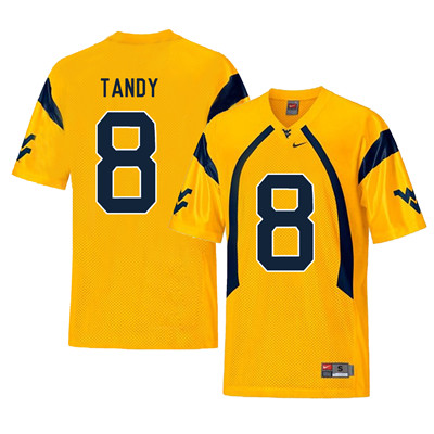 West Virginia Mountaineers 8 Keith Tandy Gold College Football Jersey West Virginia Mountaineers 8 Keith Tandy Gold College Football Jersey