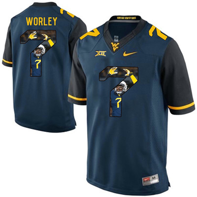 West Virginia Mountaineers Blue Daryl Worley College Football Portrait Jersey West Virginia Mountaineers Blue Daryl Worley College Football Portrait Jersey