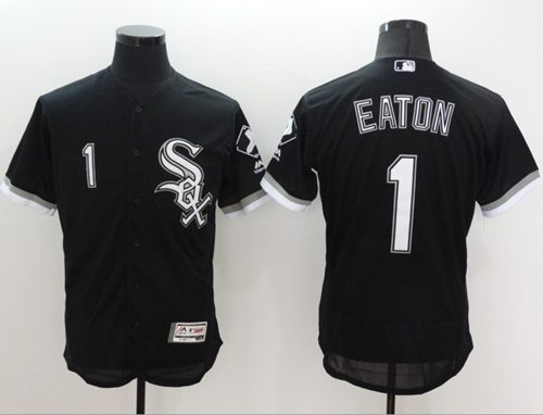 White Sox #1 Adam Eaton Black Flexbase Authentic Collection Stitched MLB Jersey White Sox #1 Adam Eaton Black Flexbase Authentic Collection Stitched MLB Jersey