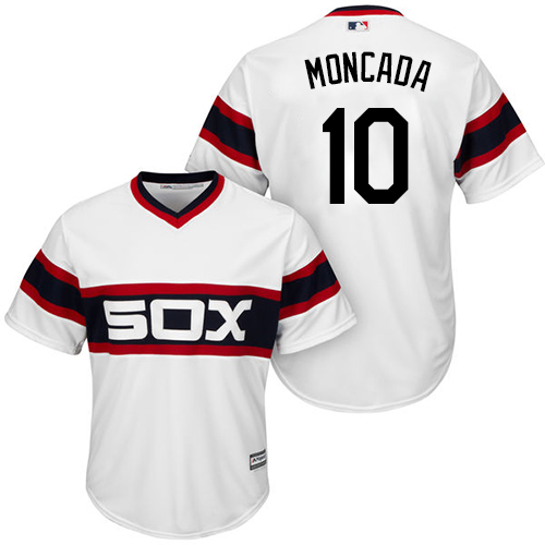 White Sox #10 Yoan Moncada White Alternate Home Cool Base Stitched Youth MLB Jersey White Sox #10 Yoan Moncada White Alternate Home Cool Base Stitched Youth MLB Jersey