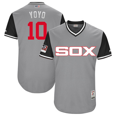 White Sox #10 Yoan Moncada Yoyo Gray 2018 Players' Weekend Authentic Team Jersey