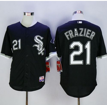 White Sox #21 Todd Frazier Black Cool Base Stitched MLB Jersey
