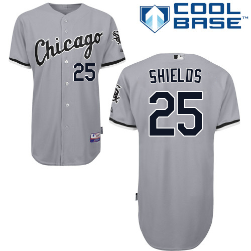 White Sox #25 James Shields Grey Road Cool Base Stitched Youth MLB Jersey