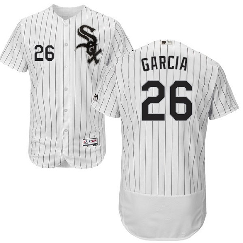 White Sox #26 Avisail Garcia White(Black Strip) Flexbase Authentic Collection Stitched MLB Jersey White Sox #26 Avisail Garcia White(Black Strip) Flexbase Authentic Collection Stitched MLB Jersey
