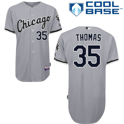 White Sox #35 Frank Thomas Grey Road Cool Base Stitched Youth MLB Jersey