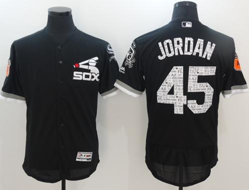 White Sox #45 Michael Jordan Black 2017 Spring Training Authentic FlexBase Stitched MLB Jersey White Sox #45 Michael Jordan Black 2017 Spring Training Authentic FlexBase Stitched MLB Jersey