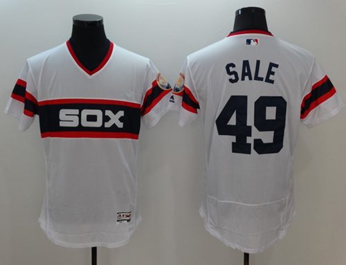 White Sox #49 Chris Sale White Flexbase Authentic Collection Alternate Home Stitched MLB Jersey White Sox #49 Chris Sale White Flexbase Authentic Collection Alternate Home Stitched MLB Jersey