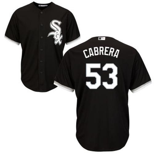 White Sox #53 Melky Cabrera Black Alternate Cool Base Stitched Youth MLB Jersey
