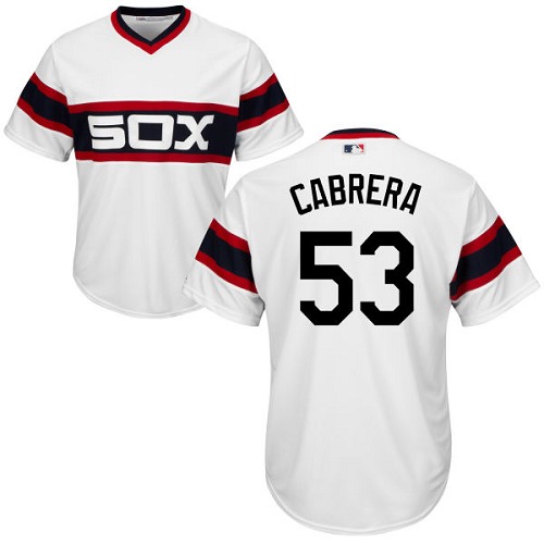 White Sox #53 Melky Cabrera White Alternate Home Cool Base Stitched Youth MLB Jersey