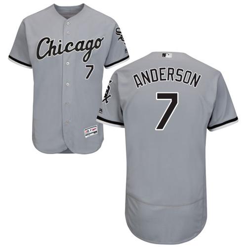 White Sox #7 Tim Anderson Grey Flexbase Authentic Collection Stitched MLB Jersey White Sox #7 Tim Anderson Grey Flexbase Authentic Collection Stitched MLB Jersey