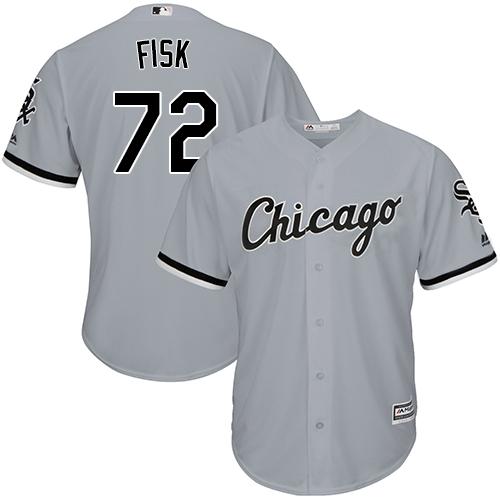 White Sox #72 Carlton Fisk Grey Road Cool Base Stitched Youth MLB Jersey White Sox #72 Carlton Fisk Grey Road Cool Base Stitched Youth MLB Jersey