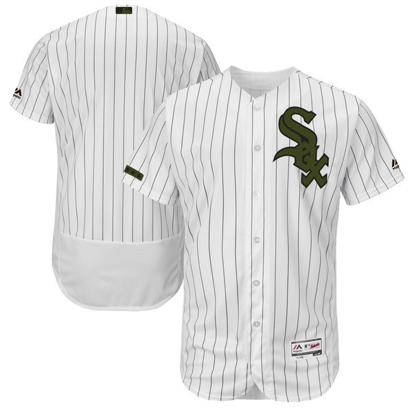 White Sox Blank White Men's 2017 Memorial Day Flexbase Player Jersey White Sox Blank White Men's 2017 Memorial Day Flexbase Player Jersey