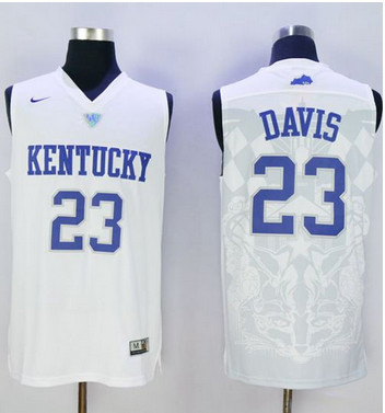 Wildcats #23 Anthony Davis White Basketball Stitched NCAA Jersey