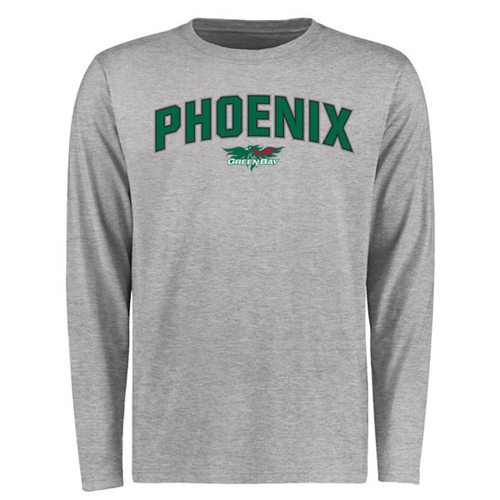 Wisconsin-Green Bay Phoenix Proud Mascot Long Sleeves T-Shirt Ash