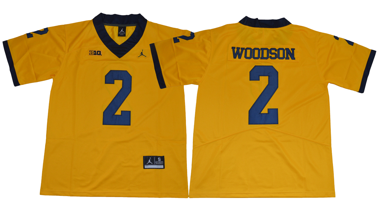 Wolverines #2 Charles Woodson Gold Jordan Brand Limited Stitched NCAA Jersey Wolverines #2 Charles Woodson Gold Jordan Brand Limited Stitched NCAA Jersey