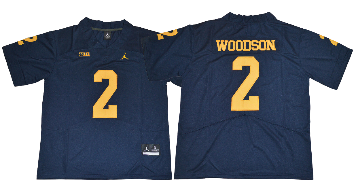 Wolverines #2 Charles Woodson Navy Blue Jordan Brand Limited Stitched NCAA Jersey Wolverines #2 Charles Woodson Navy Blue Jordan Brand Limited Stitched NCAA Jersey