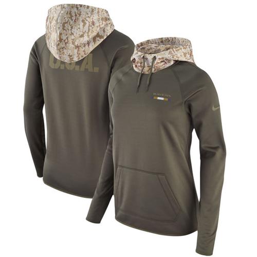 Women's Baltimore Ravens Nike Olive Salute to Service Performance Pullover Hoodie Women's Baltimore Ravens Nike Olive Salute to Service Performance Pullover Hoodie