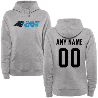 Women's Carolina Panthers Steel Custom Name & Number Wordmark Pullover Hoodie Women's Carolina Panthers Steel Custom Name & Number Wordmark Pullover Hoodie