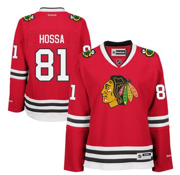 Women's Chicago Blackhawks Marian Hossa Reebok Red Home Premier Jersey