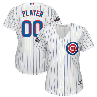 Women's Chicago Cubs Majestic White 2016 Postseason Cool Base Custom Jersey