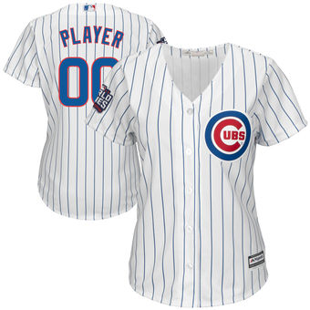 Women's Chicago Cubs Majestic White 2016 World Series Bound Home Custom Cool Base Team Jersey