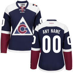 Women's Colorado Avalanche Reebok Navy Custom Alternate Premier Jersey