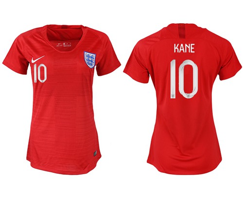 Women's England #10 Kane Away Soccer Country Jersey Women's England #10 Kane Away Soccer Country Jersey