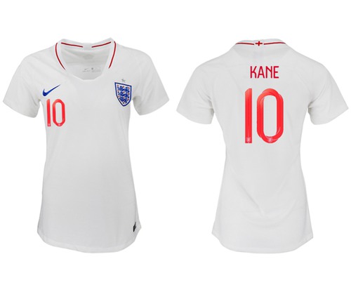 Women's England #10 Kane Home Soccer Country Jersey Women's England #10 Kane Home Soccer Country Jersey