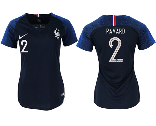 Women's France #2 Pavard Home Soccer Country Jersey Women's France #2 Pavard Home Soccer Country Jersey