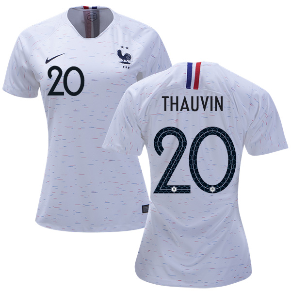 Women's France #20 Thauvin Away Soccer Country Jersey Women's France #20 Thauvin Away Soccer Country Jersey