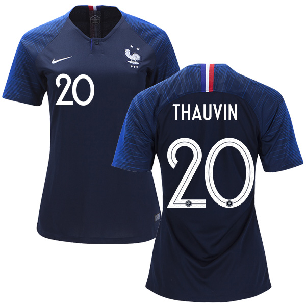 Women's France #20 Thauvin Home Soccer Country Jersey Women's France #20 Thauvin Home Soccer Country Jersey