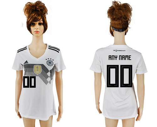 Women's Germany Personalized Home Soccer Country Jersey