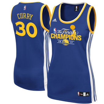Women's Golden State Warriors Stephen Curry adidas Royal 2017 NBA Finals Champions Jersey Women's Golden State Warriors Stephen Curry adidas Royal 2017 NBA Finals Champions Jersey