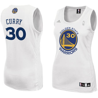 Women's Golden State Warriors Stephen Curry adidas White Replica Basketball Jersey