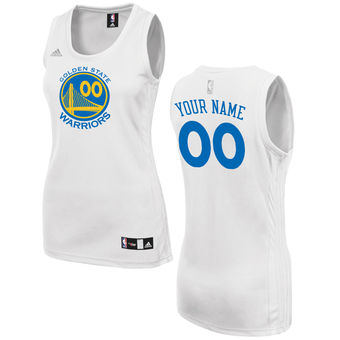 Women's Golden State Warriors adidas White Custom Fashion Jersey