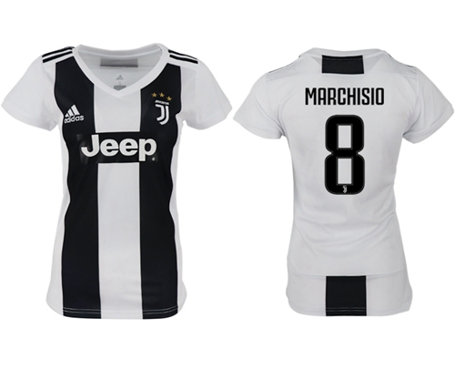 Women's Juventus #8 Marchisio Home Soccer Club Jersey Women's Juventus #8 Marchisio Home Soccer Club Jersey