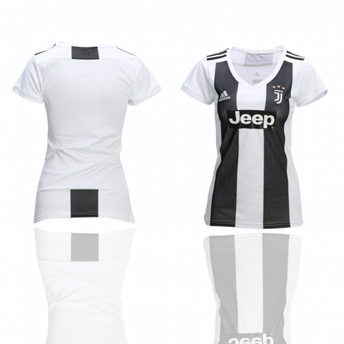 Women's Juventus Blank Home Soccer Club Jersey