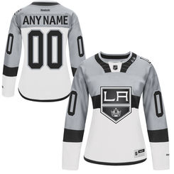 Women's Los Angeles Kings Reebok White Gray 2015 Stadium Series Custom Premier Jersey