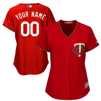 Women's Minnesota Twins Majestic Scarlet Cool Base Alternate Jersey