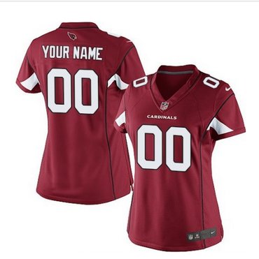 Women's Nike Arizona Cardinals Customized Limited Red Team Color NFL Jersey