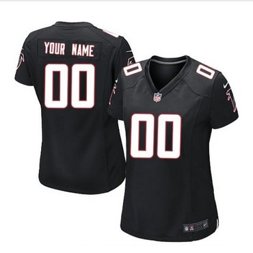 Women's Nike Atlanta Falcons Customized Elite Black Alternate NFL Jersey Women's Nike Atlanta Falcons Customized Elite Black Alternate NFL Jersey