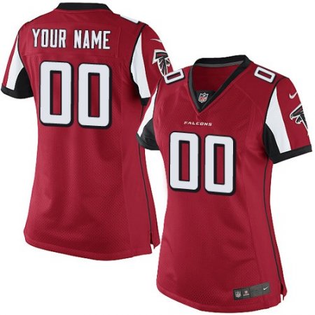 Women's Nike Atlanta Falcons Customized Elite Red Team Color NFL Jersey Women's Nike Atlanta Falcons Customized Elite Red Team Color NFL Jersey